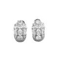 wholesale S925 Silver Plated Three-Row Oval Zircon Ear Studs, European and American Retro Style with a Sense of Design-0-4