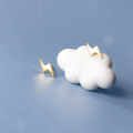 wholesale S925 Sterling Silver Small and Simple Lightning-shaped Stud Earrings, Minimalist Korean Style Fresh and Delicate Summer Women's Earrings G8975-0-2