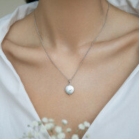 wholesale 925 Sterling Silver Baroque Natural Freshwater Pearl Pendant Necklace, Ins Style Collarbone Chain for Women-Baroque Pearls-45+5cm Pure Natural