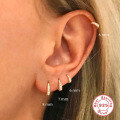 wholesale S925 Sterling Silver Round Diamond Accented Drop Hoop Earrings, Korean Style Light Luxury Trendy-0-3