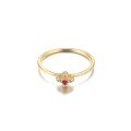 wholesale 18K Gold, 14K Ruby, 9K Retro Imperial Style Custom Women's Ring with New Chinese Flair in Vibrant Red-0-1