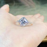 wholesale S925 Sterling Silver European and American Hit Luxury Fashion Square-Cut High Carbon Diamond Wedding Ring for Export Factory Direct-White Diamond-CBJZ424>No.5