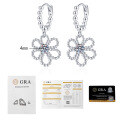 S925 Sterling Silver D Color Moissanite French Retro Camellia Earrings Wholesale-0-5