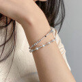 wholesale S925 silver fresh sweet ins-style niche design unique pearl engraved pumpkin bead bracelet S7439-0-1