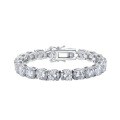 wholesale Metal Material: 925 Silver Zhuo Zhifan New High Carbon Diamond 80mm Luxuriously Set Bracelet for Cross-Border Men and Women-0-4