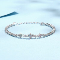 wholesale S925 sterling silver moissanite full circle bracelet for women, luxurious and elegant silver jewelry, a festive gift-1.38 carat moissanite &gt; 925 silver