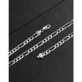 wholesale 925 Sterling Silver 5mm Figaro Chain Unisex Personalized Hip Hop High-End Sense Layered Necklace-0-2