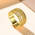 Metal Multi-Round Diamond Ring Fashion High-End Minimalist Stackable Band Wholesale-0-5