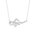 wholesale S925 Sterling Silver 1459 Matte Frosted Diamond-Inlaid Serpentine Necklace for Women, Irregular Small and Personalized Ins Minimalist Style Collarbone Chain-0-5