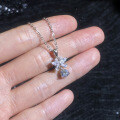S925 Sterling Silver Moissanite Cross-Border Butterfly Wing Necklace Wholesale-0-1