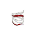 wholesale S925 Sterling Silver Korean Version INS Niche Design Micro-Inlaid Resin Multi-Layer Line Texture Open Ring-0-5