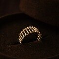 wholesale S925 Sterling Silver Red Elk Full Body Fashion Minimalist Unique Original Versatile Commute Ring Light Luxury Pinky Ring for Women-0-4