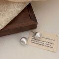wholesale S925 Sterling Silver Minimalist Brushed Matte Ball Stud Earrings for Women, Korean Style Elegant and Versatile Ear Accessories-0-3