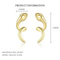 wholesale S925 Sterling Silver Minimalist Fashion Serpent Ear Studs For Women, French-inspired Design-0-6
