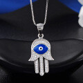 wholesale S925 silver jewelry source factory new style zircon inlaid simple and fashionable women's pendant necklace wholesale-0-2