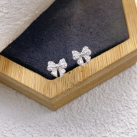 wholesale S925 Sterling Silver Korean-style Japanese Cute Diamond Bow Ear Studs Minimalist Exquisite Niche Design Earrings-Bowknot Earrings 925 Silver
