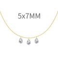 wholesale 925 Sterling Silver Cross-Border European and American Women's Small Luxury Tassel Geometric Pendant Stackable Layering Collarbone Necklace-0-70