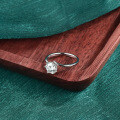 S925 Sterling Silver Moissanite Six-Prong Snowflake Twist Shank Ring-0-2
