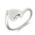 wholesale S925 silver plated with 14K gold, sweet and edgy heart-shaped ring for daily wear, sourced directly from jewelry manufacturers for wholesale-0-0