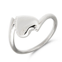 wholesale S925 silver plated with 14K gold, sweet and edgy heart-shaped ring for daily wear, sourced directly from jewelry manufacturers for wholesale-Love Ring>Size 7