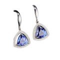 wholesale S925 sterling silver minimalist triangle drop earrings for women, French-style high-end versatile ear accessories-0-4