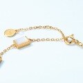 wholesale S925 Gold-Plated Sterling Silver Japanese Light Luxury Retro Rectangle Natural Mother-of-Pearl Bracelet for Women, Simple and Popular Wholesale-0-2