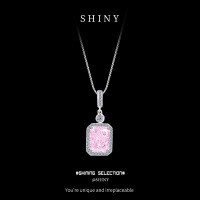 Metal Alloy, White and Blue Diamond-Cut Cubic Zirconia Perfume Bottle Pendant Necklace-S925 Sterling Silver + Ice Flower Cut