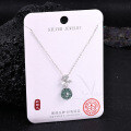 Metal Alloy Crystal Butterfly Necklace and Earring Set-0-16