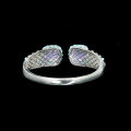 wholesale Sterling Silver Gold-Plated Bracelet with High-Carbon Diamonds, Turquoise, and Amethyst Cabochon High-End Jewelry Versatile Accessory for Women-0-2