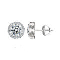 wholesale S925 Sterling Silver Classic Cross-Border Hit Four-Paw Genuine D Color Moissanite Stud Earrings for Women Factory Foreign Trade Wholesale-0-13