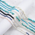 wholesale Metal material, Cloud Silver Best-Selling Baroque Imitation Pearl Turquoise Necklace Bohemian Style Collarbone Chain for Women-0-2