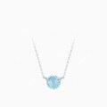 wholesale 925 Sterling Silver Minimalist Bubble Single Diamond Necklace, Niche Design, High-End Feel, Light Luxury, Versatile Diamond Necklace Collarbone Chain-0-9