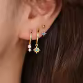 wholesale 925 Sterling Silver Blue Opal Earrings Wholesale For Women Fashion Luxury Personality Ear Clasps Cross-border Minimalist Style-0-2