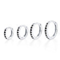 wholesale 925 Sterling Silver Earrings with Zirconia Stud Earrings, Minimalist Hoop Earrings, Ins Light Luxury High-End Cross-Border Best-Seller Ear Accessories-0-8