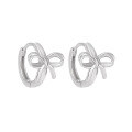 wholesale S925 Sterling Silver Small Butterfly Bow Ear Clasp for Women, Minimalist and Elegant with an Indie Ins Vibe-0-4