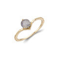 wholesale S925 silver plated 14K gold new fashion ins-style labradorite women's ring-0-0