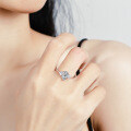 S925 Sterling Silver 15ct Pear Shape Moissanite Ring for Women-0-3