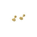 wholesale S925 Sterling Silver Crushed Silver Thread Ear Studs for Women, Screw-Back Textured Ear Cartilage Studs Minimalist Earrings-0-8
