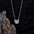 Sterling Silver Jumping Heart Pendant Necklace, Minimalist Design-0-1