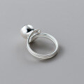 wholesale 990 Sterling Silver Fresh Sweet Ins Style Exquisite Minimalist Wish-Fulfilling Beaded Sphere Ring R02745-0-4