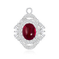 wholesale S925 Silver New Oval 8*10 Pendant with 35 Carat Red Corundum Light Luxury Ins Necklace by Shipei Jewelry-Cultivated Ruby 8*10; G18 [P3086] &gt; Single Pendant