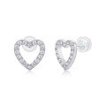 wholesale S925 Silver Cross-border New Heart-to-Heart Journey Earrings Moissanite Hoop Earrings Live Streaming Hot Selling Wholesale Jewelry on Temu-0-1