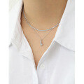 wholesale S925 sterling silver 399 Korean version ins versatile flat pig nose chain choker necklace for women-0-2