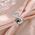 wholesale 925 Sterling Silver Temu Amazon Cross-Border Bestseller Women's Infinite Ring, Popular in Europe and America, Featuring Love Heart, Puppy, and Cat Paw Designs-0-1