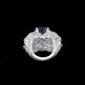 wholesale Metal: 925 Silver Gold Plated, High Carbon Diamond, GRC Lab-Grown Sapphire, Zhou Dongyu Same Style, Women's Ring for Pet Cats-0-2