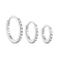 wholesale S925 Sterling Silverins。-Platinum-3pcs/set 925 silver