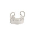 wholesale S925 Sterling Silver Korean Version Versatile Line Silver Ring Ins Minimalist Style Personality Double Ring Hollow Out-0-4