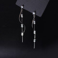 wholesale S925 silver Korean wave star tassel line earrings summer elegant women's earrings M01931-0-4