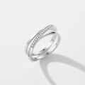 wholesale S925 Sterling Silver Three-Circle Wrapped Ring with Luxurious and Fashionable Design for Daily Wear-0-1