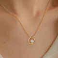 wholesale 14K, S925 sterling silver necklace with small designer natural freshwater pearls Manufacturer-0-1